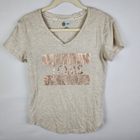 TOMS Graphic Metallic Tee XS - Picture 2 of 5